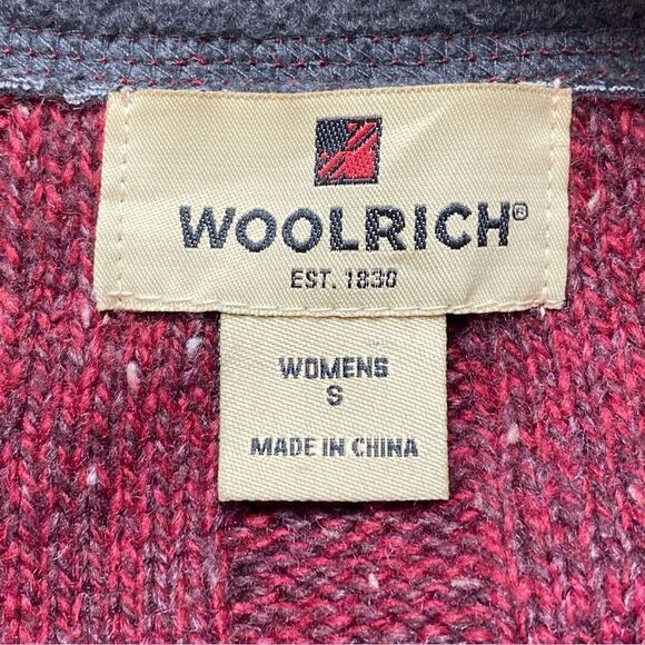 Woolrich 1/4 Zip Wide Ribbed Knit Sweater Size Small - Picture 3 of 12